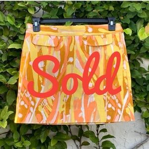 J Crew Vintage Groovy Look Mini Skirt Size 4 EUC